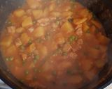 Cukorborsós krumplis pörkölt recept fázis 4 fotója