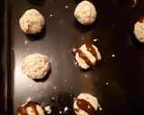 A picture of step 4 of Blackbean balls served with spaghetti #veganrecipe.