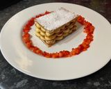 A picture of step 7 of Millefeuille with strawberries.