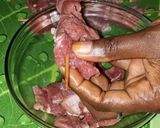 A picture of step 2 of Ram meat suya.