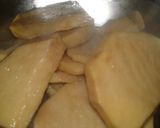 A picture of step 1 of Yam Curry/Jimmikand Curry.