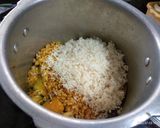 A picture of step 3 of Dal Khichudi.