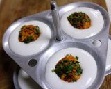 A picture of step 3 of Stuffed Cheese Idli.