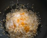 A picture of step 1 of Palak Khichdi.