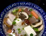 รูปขั้นตอนการทำที่ 2 ของ ข้าวต้มหมีสูตร1(แบล็คฟอร์เรสต์เบคอนหมูกรอบเต้าหู้แครอทและเห็ดเชมปิญอง)
