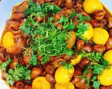 Hình bước làm 4 của món Phá lấu dạ dày cá ba sa trứng cút