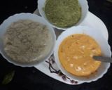 A picture of step 5 of Idli with chutney.