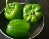 A picture of step 1 of Capsicum Besan ki Sabji.