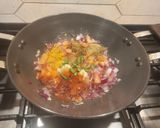 A picture of step 1 of Matar Paneer Bhurji.