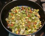 A picture of step 3 of Vegetable Focaccia sandwich - Subway style.