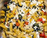 A picture of step 13 of Feta, Spinach, Cherry Tomatoes 🍅 and Shredded Chicken Pasta Bake.
