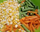 Foto langkah ke 2 dari resep Tumis Pelangi (jagung, wortel, kacang panjang).