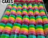 Foto langkah ke 4 dari resep Rainbow mini roll cake.