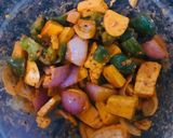 A picture of step 1 of Paneer tikka bread samosa.