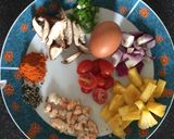 A picture of step 1 of Pineapple fried rice.