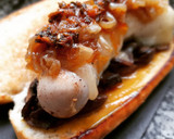 Foto del paso 9 de la receta: Bratwurst con champiñones al foie y cebolla caramelizada