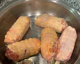 Foto del paso 1 de la receta Enrollado de pollo relleno de jamón y queso con salsa de verduras