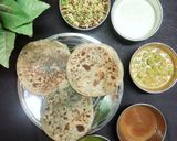 A picture of step 1 of Bathua Paratha.