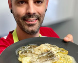 Foto del paso 5 de la receta: Bacalao al horno con patata encebollada