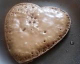 A picture of step 5 of Heart Chocolate Pancake With Chocolate Sauce.