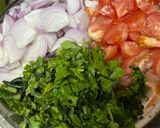 A picture of step 1 of Prawn biriyani/shrimp biriyani.