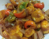 A picture of step 6 of Paneer Chilli.