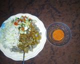 A picture of step 3 of Dan wake mai cabbage.