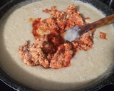 Foto del paso 4 de la receta: Quiche de pollo, jamón y hortalizas con queso