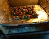 A picture of step 2 of Grilled baby potatoes and tomatoes with green chattny.