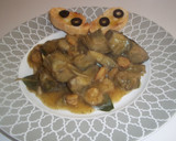Foto del paso 13 de la receta: Alcachofas con gambas peladas y piñones