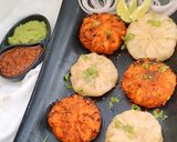 A picture of step 26 of Tandoori and Steamed Chicken Momos Recipe with Chutney's.