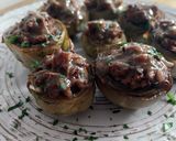 Foto del paso 13 de la receta Alcachofas confitadas rellenas de carrilleras al Oporto