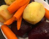 A picture of step 2 of Russian Beetroot Salad.