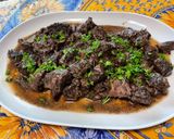 A picture of step 12 of Peposo-Style Beef with Black Pepper and Red Wine.