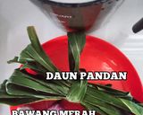 Gambar langkah 1 resipi Nasi Lemak Pandan.
