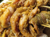 Double chicken skewers