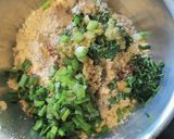 A picture of step 2 of Leftover poha corn fritters.