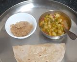 A picture of step 5 of Indian flatbread (chapati) using soy milk.