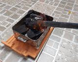 Hình bước làm 3 của món Mực nướng sa tế - heo rừng nướng chao