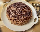 A picture of step 2 of Mascarpone and Hazelnut Cream Semifreddo with Cookies.