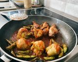 A picture of step 2 of Spanish Rice (Paella).
