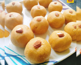 रवा बेसन लाडू (rava besan ladoo recipe in marathi) रेसिपी स्टेप 5 फोटो 