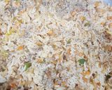 A picture of step 4 of Veg Schezwan Fried Rice.
