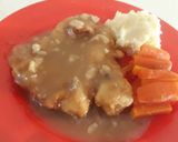 Foto langkah ke 5 dari resep Chicken Steak With Brown Sauce n Mash Potato.