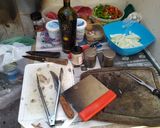 Foto del paso 1 de la receta: Bondiolas de cerdo con champiñones al Roquefort a la planchetta