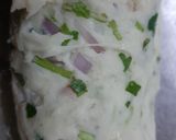 A picture of step 3 of 5 potato snacks with one recipe.