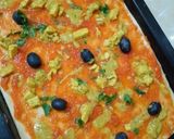 صورة لخطوة 2 من وصفة بيتزا الشاورما بصلصة الطماطم 🍅🍕