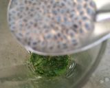 A picture of step 3 of Lemon mint chia seeds chilled.