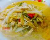 Foto langkah ke 3 dari resep Santan Kuah Kuning Labu Siam Tempe.