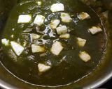 A picture of step 5 of Palak paneer.